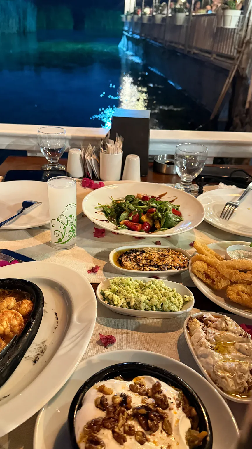 A view of the waterside table at Olta Restaurant